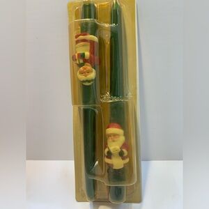 Vintage “Mr and Mrs Claus” Fragranced Christmas Taper Candles.  10” nib